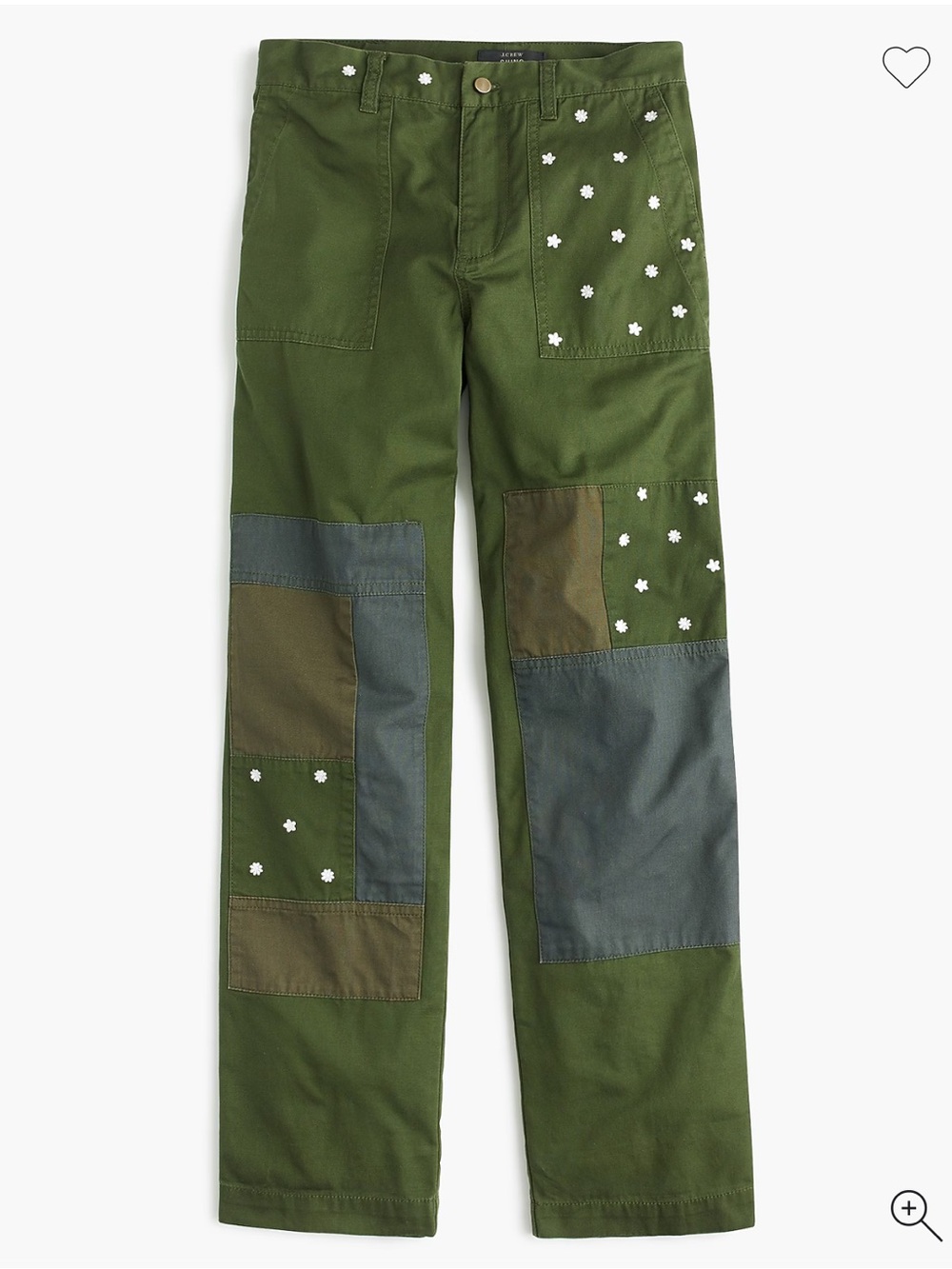 J. Crew Embroidered Boyfriend Chino Pant with Patches Size 2 EUC
